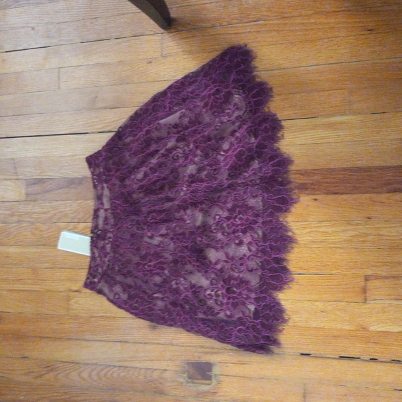 Michael Kors Dresses & Skirts - Brand New: michael kors dark red and beige lace skirt size 4